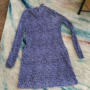 High neck mini dress